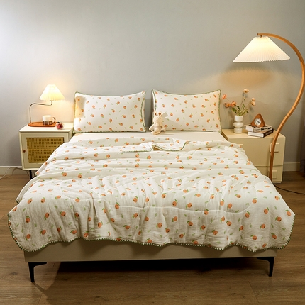 91家纺网 家纺一手货源 找家纺 （总）悦然毛巾被 2024新款皱布夏被