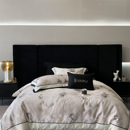 馨蕊家居 2024新款全棉四件套——棉南法庄园 南法庄园-水墨色