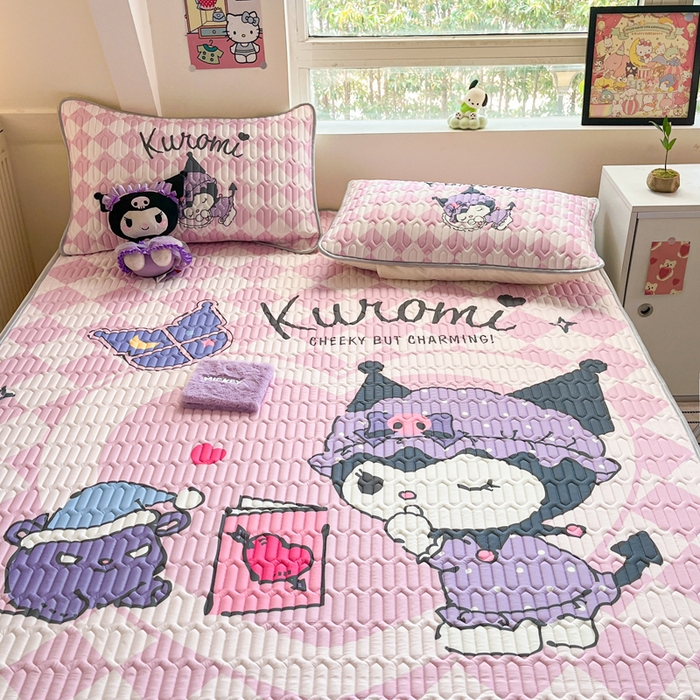 91家纺网 家纺一手货源 找家纺 金爱家 2024新款乳胶凉席-库洛米系列 晚安库洛米