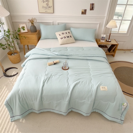 91家纺网 家纺一手货源 找家纺 （总）丝幔家纺 2025新款A类泡泡纱镶边款夏被