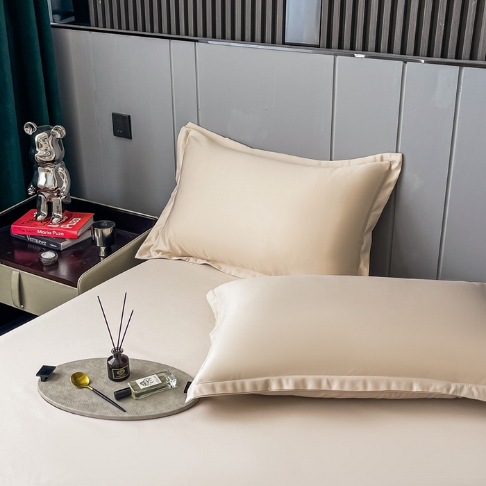 91家纺网 家纺一手货源 找家纺 宅家居 2024新款贡缎水洗真丝单品床笠三件套 香槟金