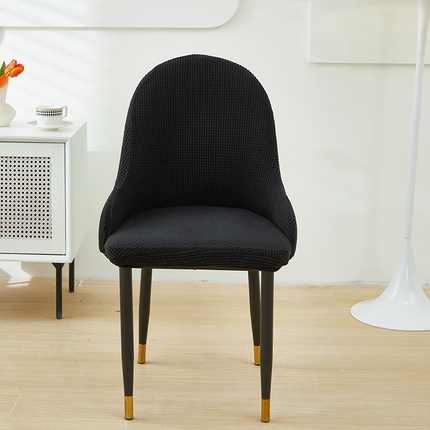 共鸣沙发套 2024新款玉米绒系列椅套（扶手款弧形椅套） 玉米绒-黑色