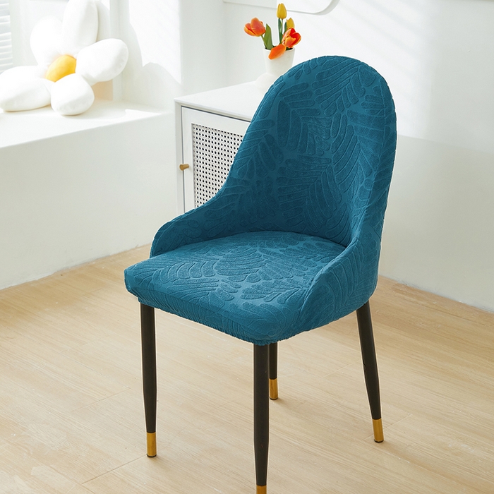 91家纺网 家纺一手货源 找家纺 共鸣沙发套 2024新款臻品提花系列椅套（扶手款弧形椅套） 织叶-净蓝