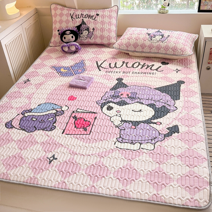 91家纺网 家纺一手货源 找家纺 金爱家 2024新款乳胶凉席-库洛米系列 晚安库洛米