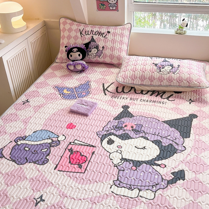 91家纺网 家纺一手货源 找家纺 金爱家 2024新款乳胶凉席-库洛米系列 晚安库洛米