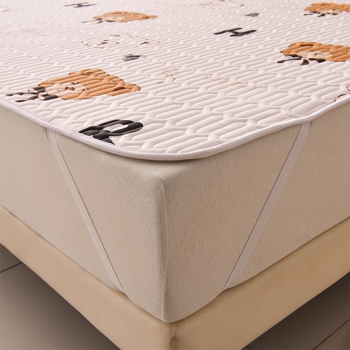 91家纺网 家纺一手货源 找家纺 床笠人家 2025新款全棉夹棉防水床垫 贝贝熊