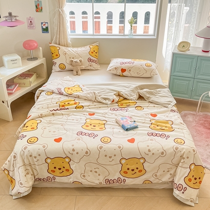 91家纺网 家纺一手货源 找家纺 （总）八方汇 2024新款A类全棉印花小清新夏被