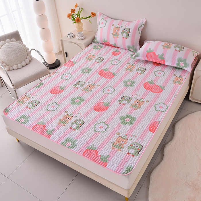 91家纺网 家纺一手货源 找家纺 床笠人家 2025新款全棉夹棉防水床垫 亲密伙伴