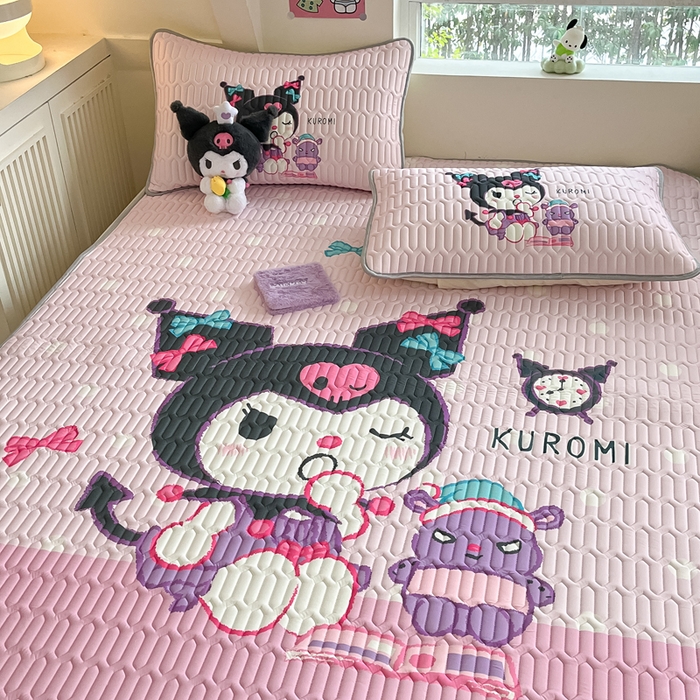 91家纺网 家纺一手货源 找家纺 金爱家 2024新款乳胶凉席-库洛米系列 朗读库洛米