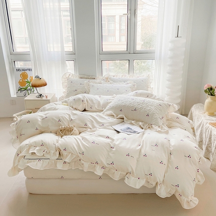 91家纺网 家纺一手货源 找家纺 （总）宜凡家纺 2024新款全棉印花夹棉床笠四件套