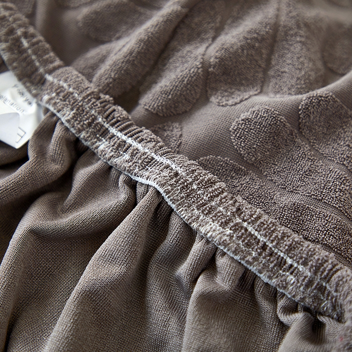 91家纺网 家纺一手货源 找家纺 共鸣沙发套 2024新款臻品提花系列椅套（扶手款弧形椅套） 织叶-冷灰