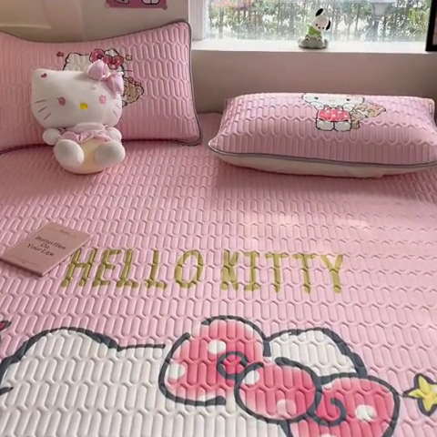 91家纺网 家纺一手货源 找家纺 金爱家 2024新款乳胶凉席-库洛米系列 布偶kt