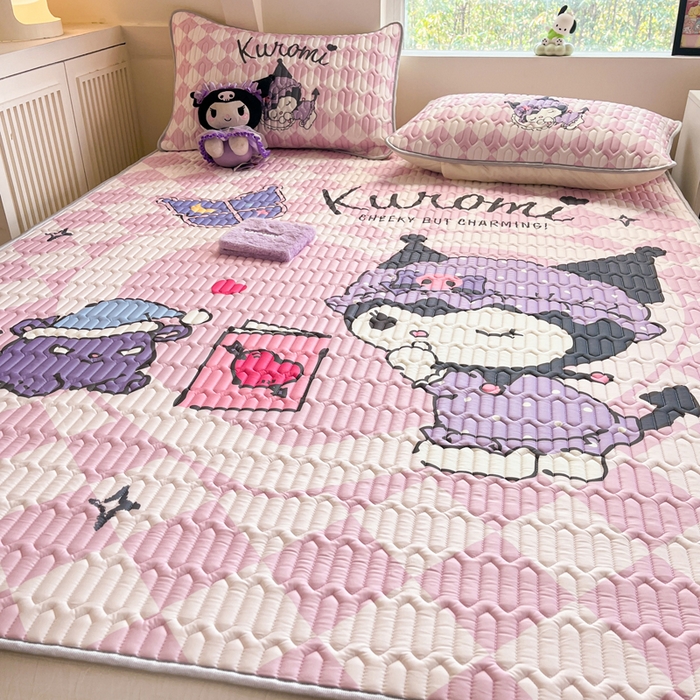 91家纺网 家纺一手货源 找家纺 金爱家 2024新款乳胶凉席-库洛米系列 晚安库洛米