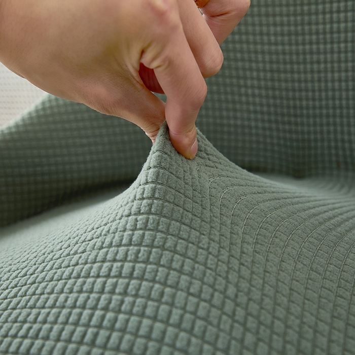 91家纺网 家纺一手货源 找家纺 共鸣沙发套 2024新款玉米绒系列椅套（扶手款弧形椅套） 玉米绒-墨绿