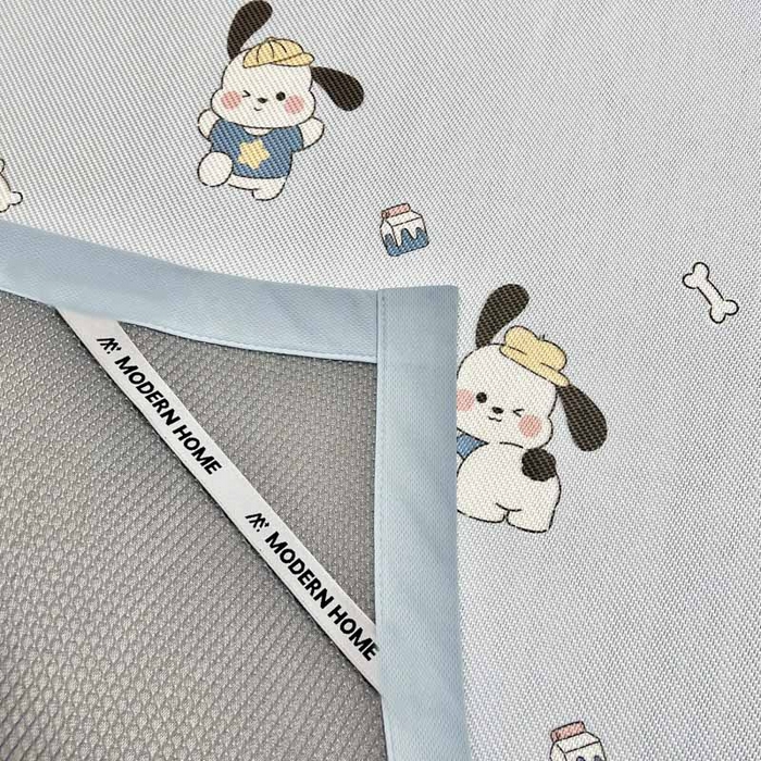 91家纺网 家纺一手货源 找家纺 全季家居 2024新款5A抗菌小清新数码印花冰藤席 调皮小狗（床席款）