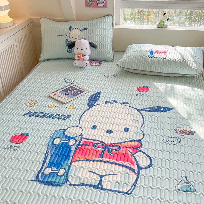 91家纺网 家纺一手货源 找家纺 金爱家 2024新款乳胶凉席-库洛米系列 滑板帕哈狗