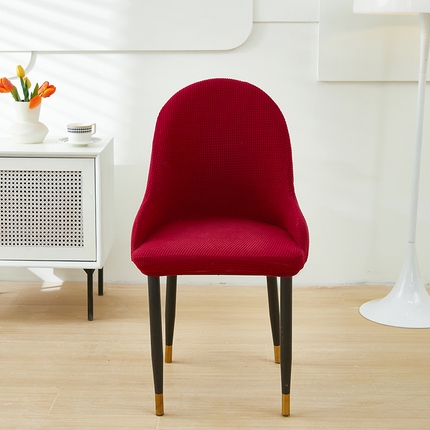 共鸣沙发套 2024新款玉米绒系列椅套（扶手款弧形椅套） 玉米绒-酒红