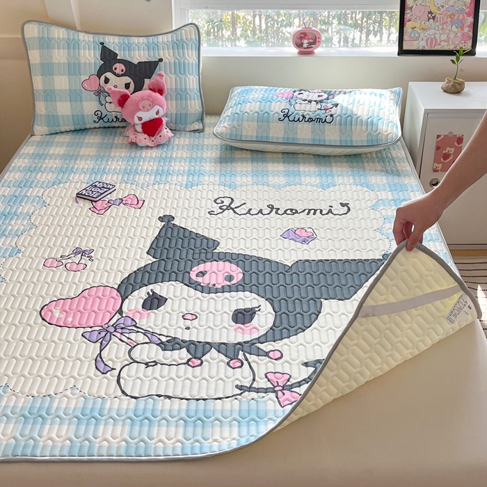 91家纺网 家纺一手货源 找家纺 金爱家 2024新款乳胶凉席-库洛米系列 棒棒糖库洛米