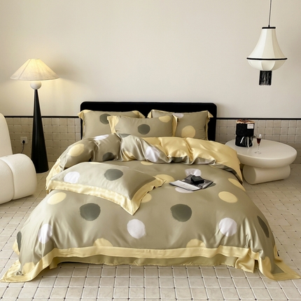 优悦 2024新款天丝印花四件套 波普时尚-绿