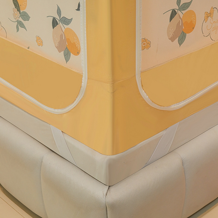 91家纺网 家纺一手货源 找家纺 迪凡保罗 2025新款城堡遮光防摔坐床蚊帐 清新柠檬