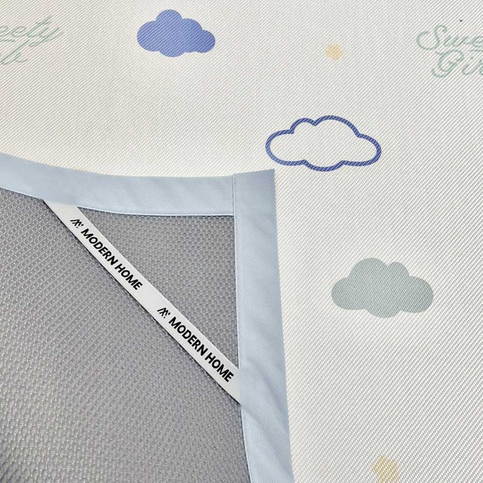 91家纺网 家纺一手货源 找家纺 全季家居 2024新款5A抗菌小清新数码印花冰藤席 云朵（床席款）