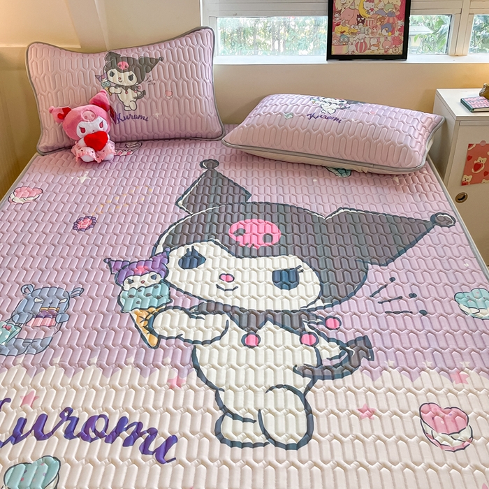 91家纺网 家纺一手货源 找家纺 金爱家 2024新款乳胶凉席-库洛米系列 冰淇淋库洛米凉席