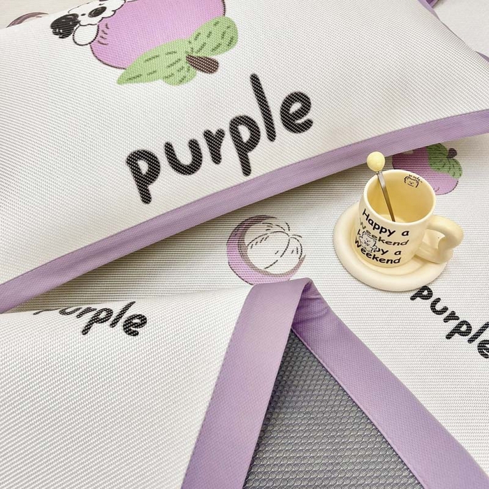 91家纺网 家纺一手货源 找家纺 全季家居 2024新款5A抗菌小清新数码印花冰藤席 山竹（床席款）