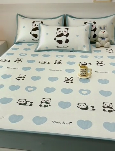 91家纺网 家纺一手货源 找家纺 （总）全季家居 2024新款5A抗菌小清新数码印花冰藤席