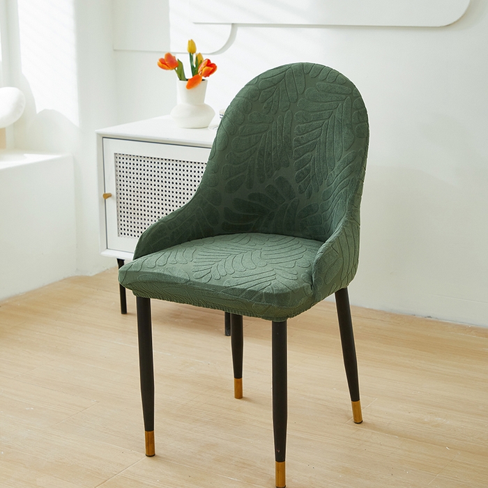 91家纺网 家纺一手货源 找家纺 共鸣沙发套 2024新款臻品提花系列椅套（扶手款弧形椅套） 织叶-松绿