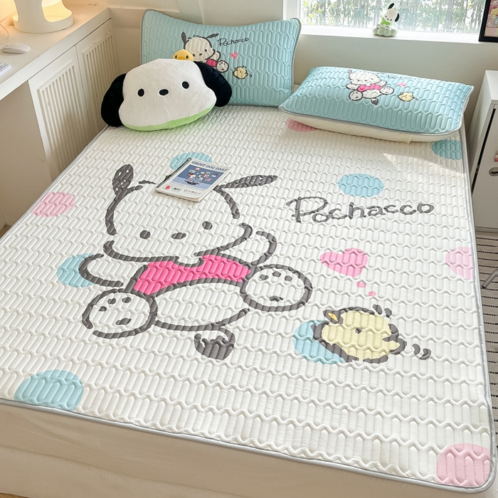 91家纺网 家纺一手货源 找家纺 金爱家 2024新款乳胶凉席-库洛米系列 波点帕哈狗