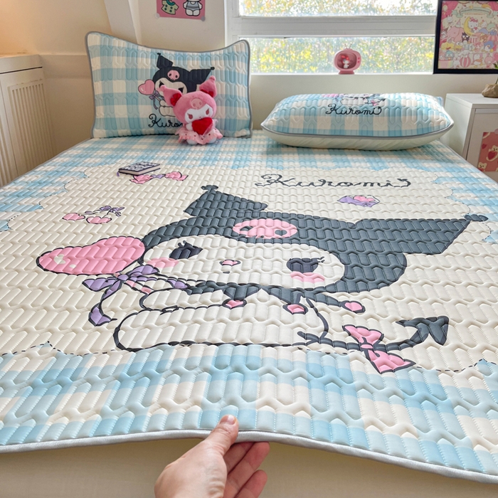 91家纺网 家纺一手货源 找家纺 金爱家 2024新款乳胶凉席-库洛米系列 棒棒糖库洛米