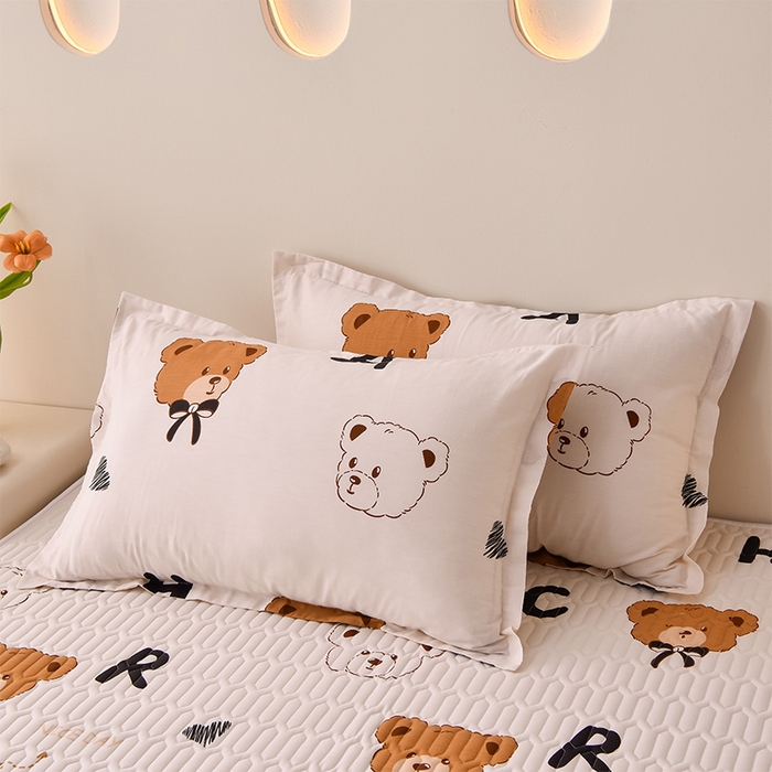 91家纺网 家纺一手货源 找家纺 床笠人家 2025新款全棉夹棉防水床垫 贝贝熊