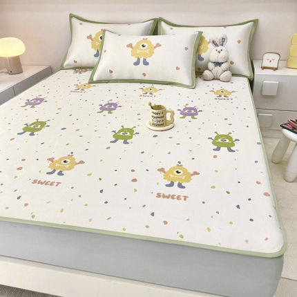 91家纺网 家纺一手货源 找家纺 （总）全季家居 2024新款5A抗菌小清新数码印花冰藤席