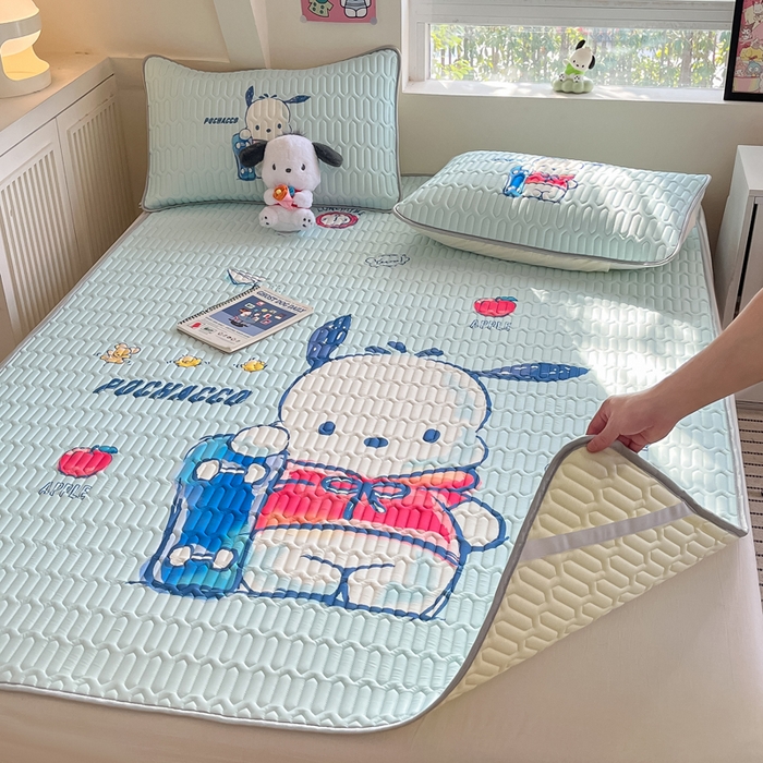 91家纺网 家纺一手货源 找家纺 金爱家 2024新款乳胶凉席-库洛米系列 滑板帕哈狗