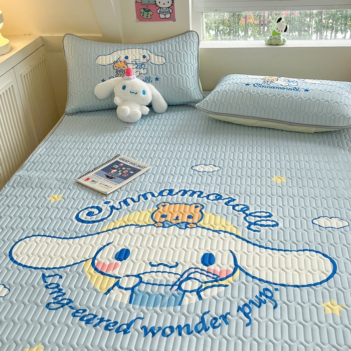 91家纺网 家纺一手货源 找家纺 金爱家 2024新款乳胶凉席-库洛米系列 汽水玉桂狗