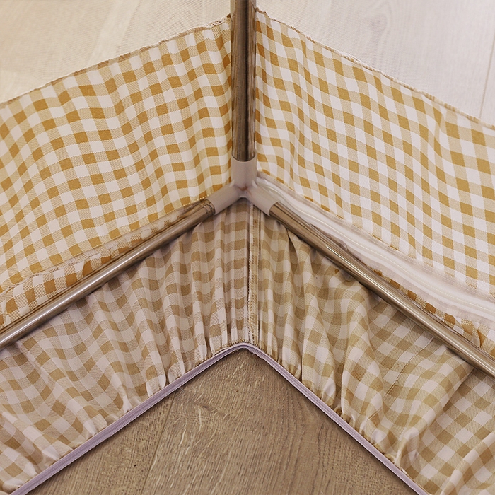 91家纺网 家纺一手货源 找家纺 初心2025新款坐床遮光蚊帐系列 咖小格