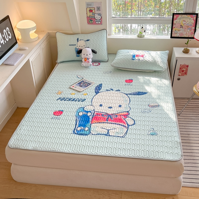 91家纺网 家纺一手货源 找家纺 金爱家 2024新款乳胶凉席-库洛米系列 滑板帕哈狗