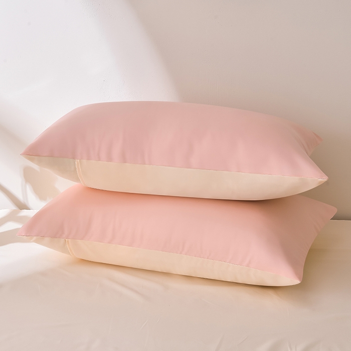 91家纺网 家纺一手货源 找家纺 简爱家纺 2025新款水洗真丝四件套 戴妃粉+暖杏色