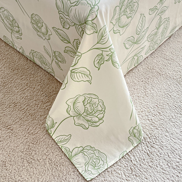 91家纺网 家纺一手货源 找家纺 涵宸家纺 2024新款全棉小清新印花单品套件--单床单 床单-晚风吟