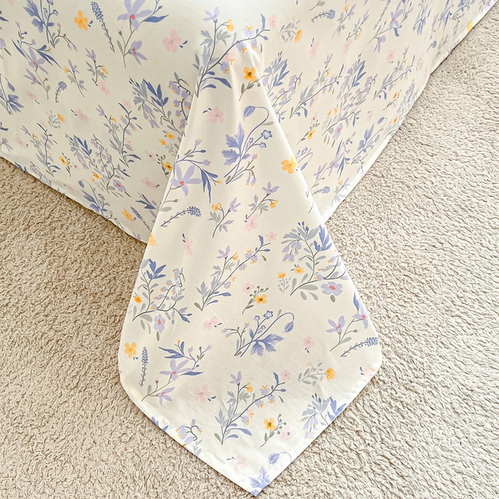 91家纺网 家纺一手货源 找家纺 涵宸家纺 2024新款全棉小清新印花单品套件--单床单 床单-云梦泽