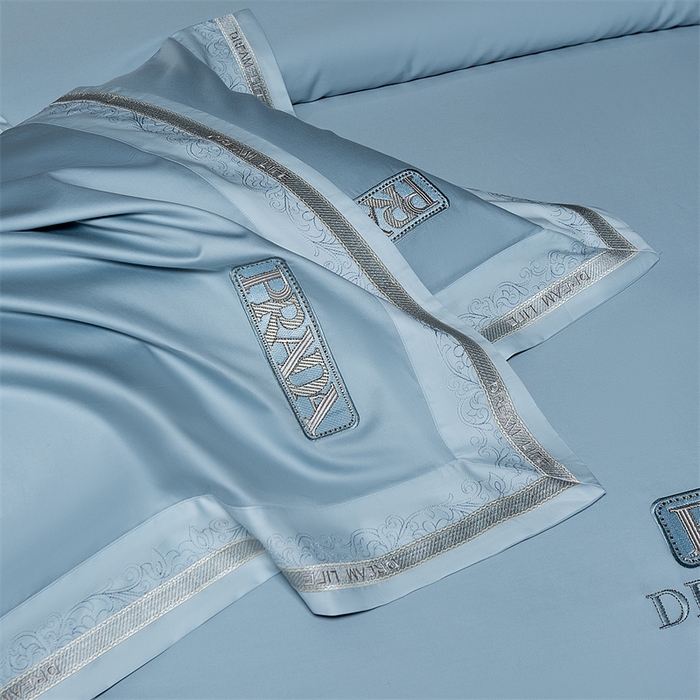 91家纺网 家纺一手货源 找家纺 高大尚婚庆馆  2025春夏新品长绒棉高端绣花四件套-卡洛拉 卡洛拉-水晶兰