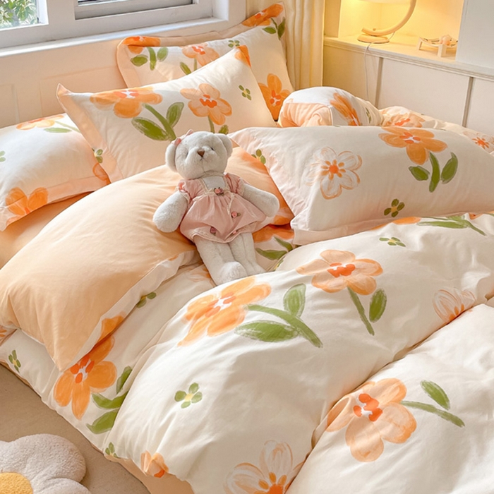 91家纺网 家纺一手货源 找家纺 涵宸家纺 2024新款全棉小清新印花单品套件--单被套 香榭