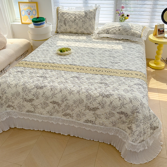 91家纺网 家纺一手货源 找家纺 冬然 2023新款全棉床盖纯棉床盖夹棉床单全棉床单纯棉床单水墨画