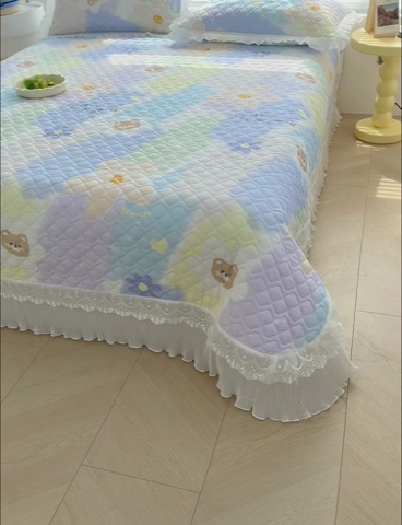 91家纺网 家纺一手货源 找家纺 冬然 2023新款全棉床盖纯棉床盖夹棉床单全棉床单纯棉床单油彩画