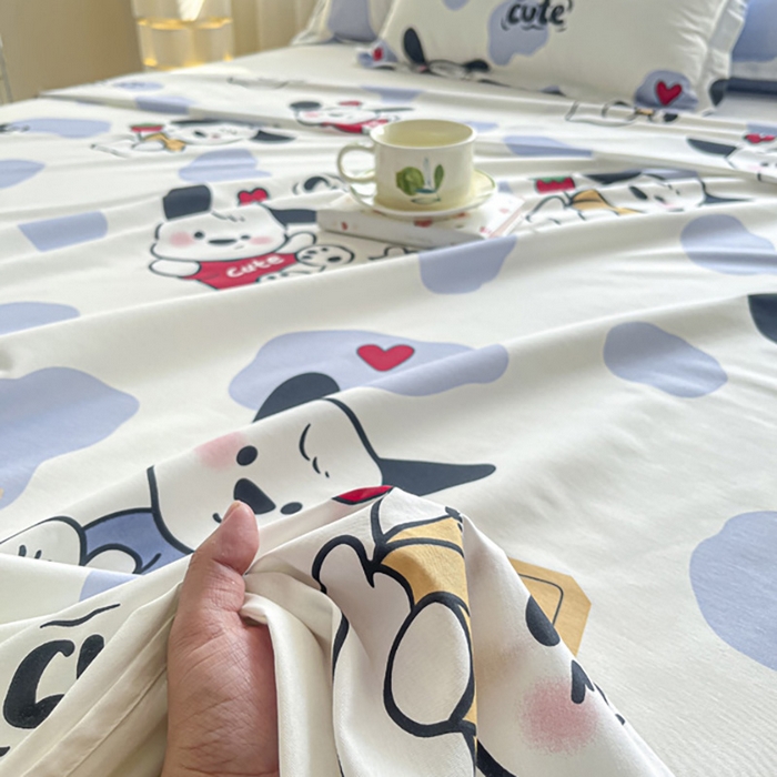 91家纺网 家纺一手货源 找家纺 涵宸家纺 2024新款全棉小清新印花单品套件--单床单 床单-奥利心