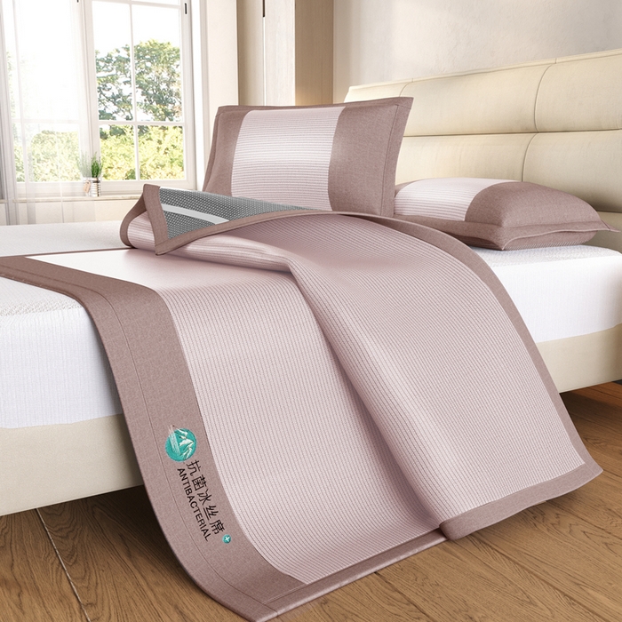 91家纺网 家纺一手货源 找家纺 （总）爱宝被业 2025新款直播爆款冰丝凉席刺绣款