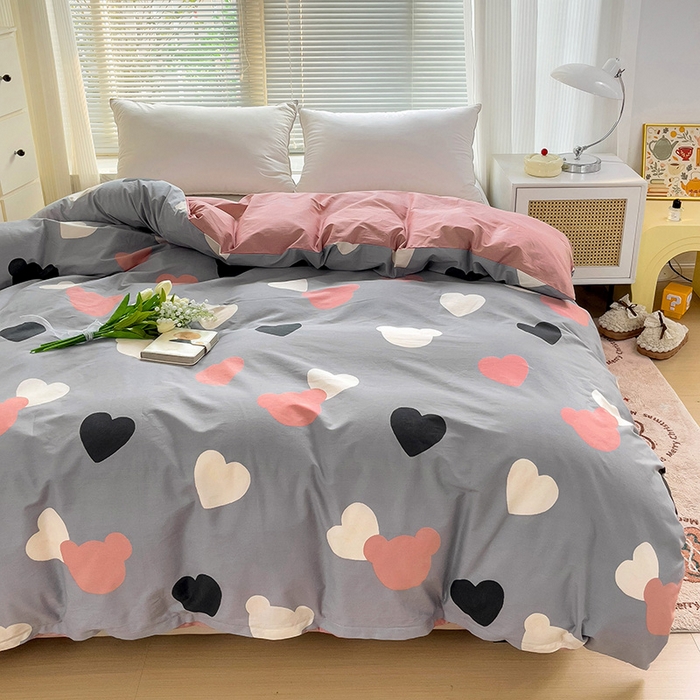 91家纺网 家纺一手货源 找家纺 大柏树 2025新款全棉13376印花四件套系列（可定制）-单被套 小爱恋