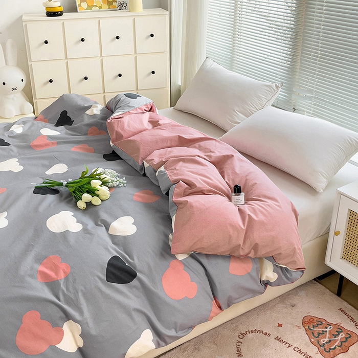 91家纺网 家纺一手货源 找家纺 大柏树 2025新款全棉13376印花四件套系列（可定制）-单被套 小爱恋