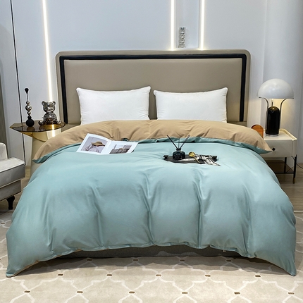 91家纺网 家纺一手货源 找家纺 （总）富馨莱 2024新款60支A类全棉纯棉磨毛纯色双拼被套
