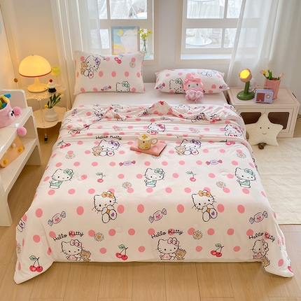 DS-2025新款儿童卡通三丽鸥正版授权A类针织棉夏被系列 糖果凯蒂